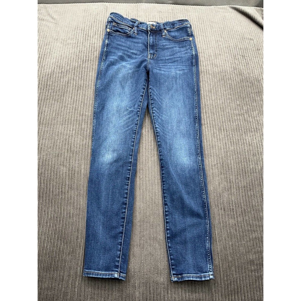 Madewell Women Jeans Size 28 Blue Cotton 10' High Rise Skinny Casual.